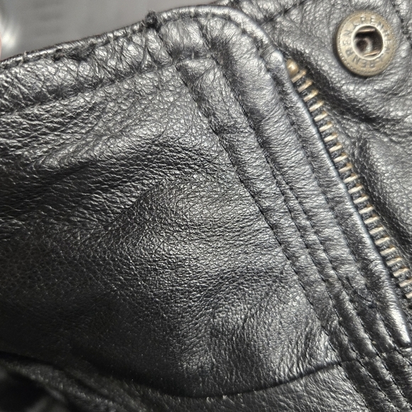 Vintage Collezione sa Men's Black Leather Jacket Medium - Picture 7 of 11
